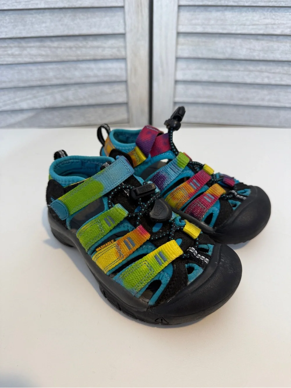 KEEN Newport H2 Kids Size 10 Rainbow Tie Dye Water Hiking Sandals